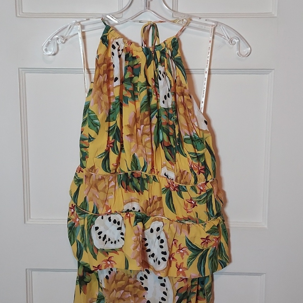 Farm Rio Yellow Biriba Midi Sleeveless Dress - Picture 8 of 16